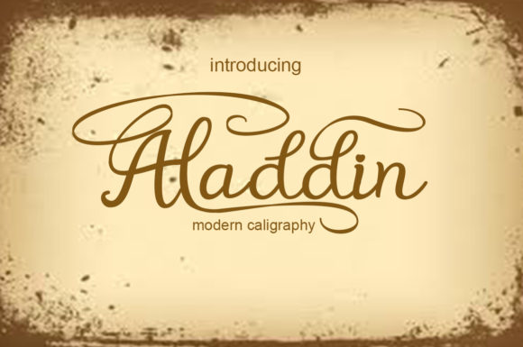 Aladdin: A Graceful Script Font for Captivating Campaigns