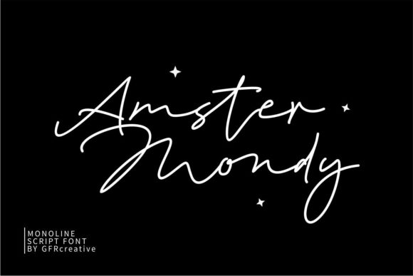 Amster Mondy: A Charming Script Font for Your Brand