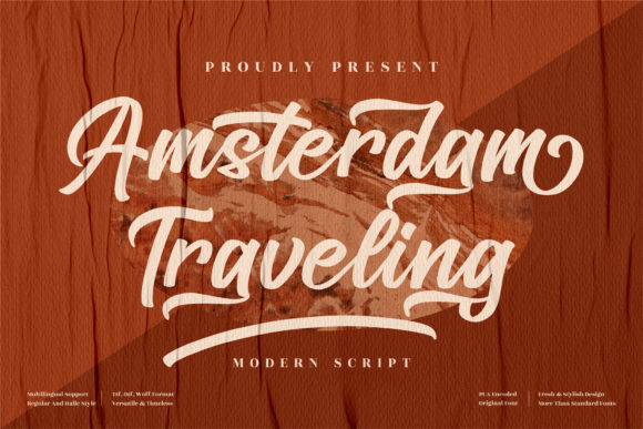 Bring Charm to Your Creations with Amsterdam Traveling Font