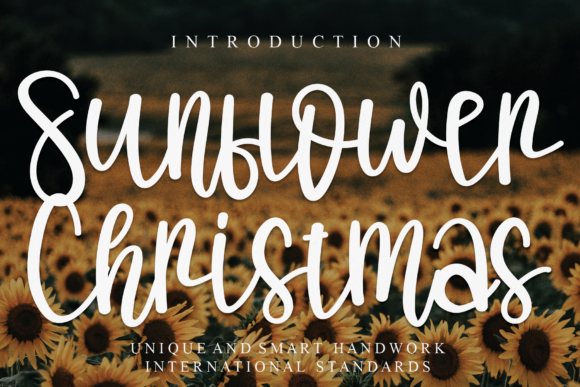 Chic Sunflower Christmas Font for Crafters and Makers