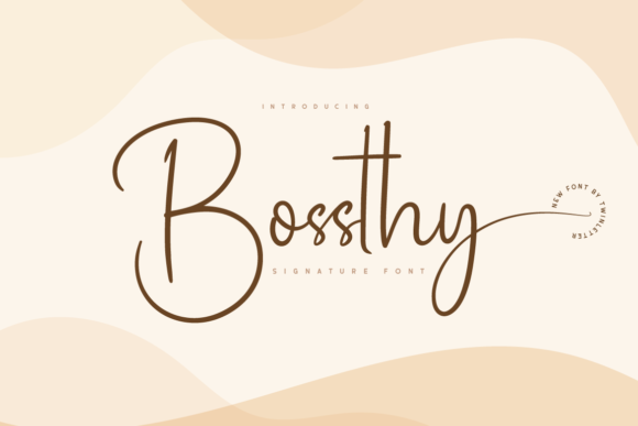 Discover Bossthy: A Graceful Script Font for Elegant Branding