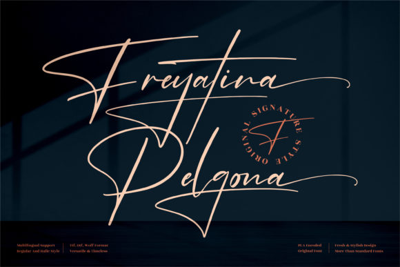 Discover Freyatina Pelgona: A Luxurious Handwritten Font