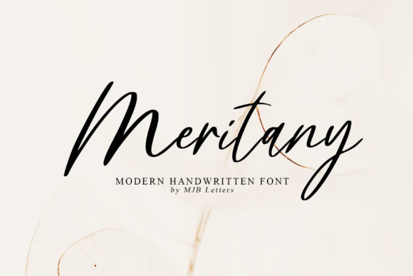 Elevate Your Brand with Meritany: A Handwritten Font Masterpiece