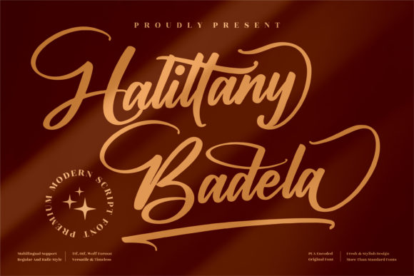Halittany Badela: A Refined Script Font for Elegant Web Design