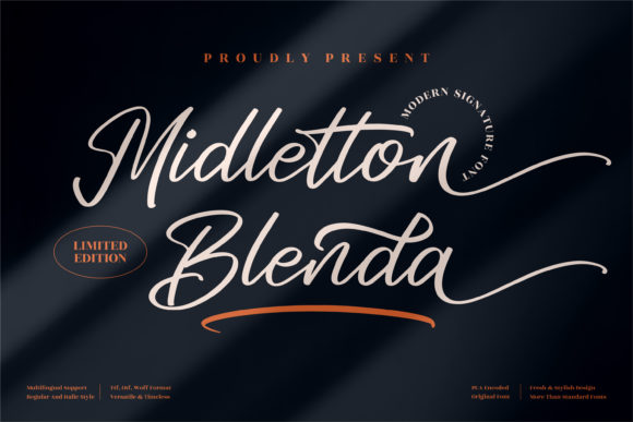 Midletton Blenda: A Refined Script Font for Elegant Web Design
