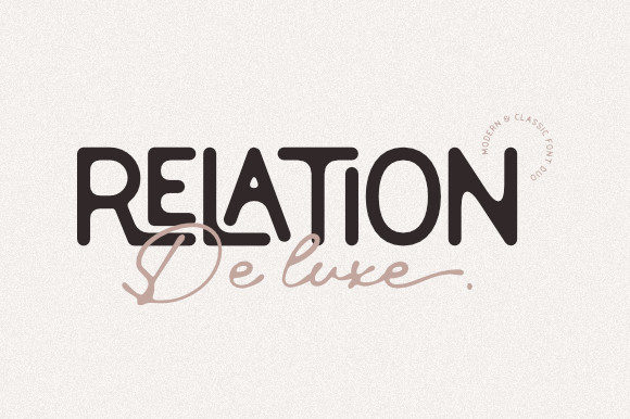 Relation De Luxe: A Stylish Duo Font for Web Design
