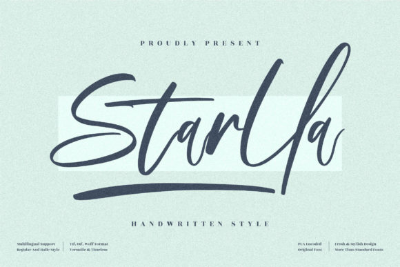 Starlla: A Script Font with Elegance and Edge
