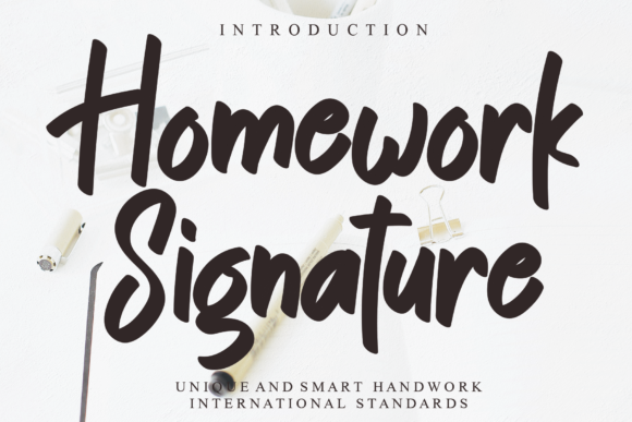 Transform Your Brand with Homework Signature Font