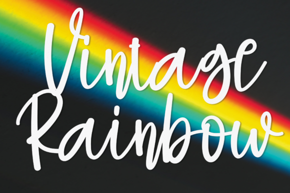 Vintage Rainbow: A Handwritten Font for Eye-Catching Brand Content